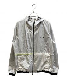 ARMANI EXCHANGE（アルマーニ エクスチェンジ）の古着「RECYCLED FABRIC HOODED JACKET」｜ホワイト