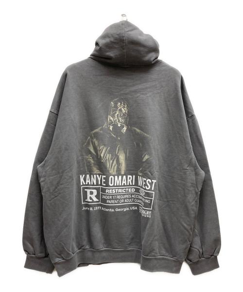 HVS（エイチブイエス）HVS (エイチブイエス) KANYE WESTプリントフーディー グレー サイズ:2XLの古着・服飾アイテム