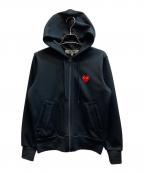 PLAY COMME des GARCONSプレイコムデギャルソン）の古着「ジップパーカー / AZ-T171」｜ブラック