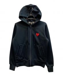 PLAY COMME des GARCONS（プレイコムデギャルソン）の古着「ジップパーカー / AZ-T171」｜ブラック