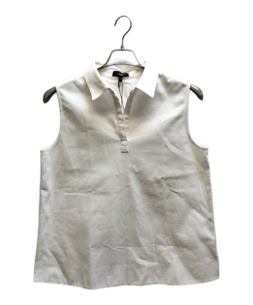 theory（セオリー）theory (セオリー) ノースリーブポロシャツ / 01-3108217 ホワイト サイズ:S 未使用品の古着・服飾アイテム