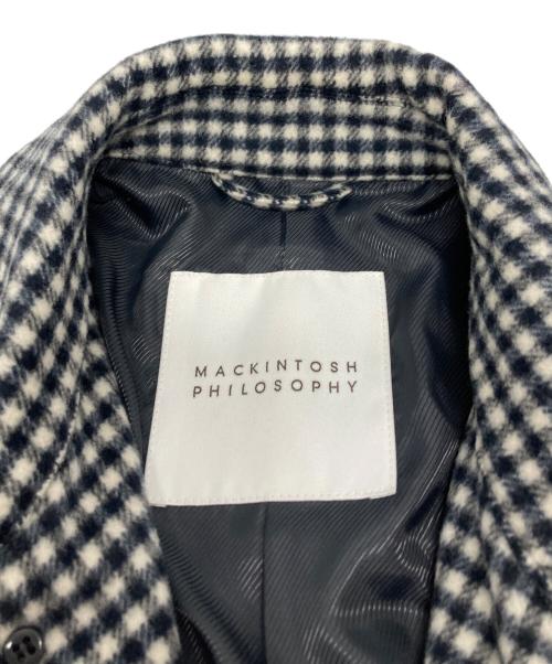 MACKINTOSH PHILOSOPHY（マッキントッシュ フィロソフィー）MACKINTOSH PHILOSOPHY (マッキントッシュ フィロソフィー) ウールコート/H1C15-412-07 グレー×ネイビー サイズ:36の古着・服飾アイテム
