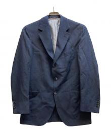 LARDINI（ラルディーニ）の古着「シルクリネンテーラードジャケット/PK45001EK」｜ネイビー