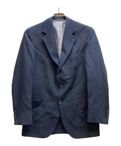 LARDINI（ラルディーニ）LARDINI (ラルディーニ) シルクリネンテーラードジャケット/PK45001EK ネイビー サイズ:44の古着・服飾アイテム