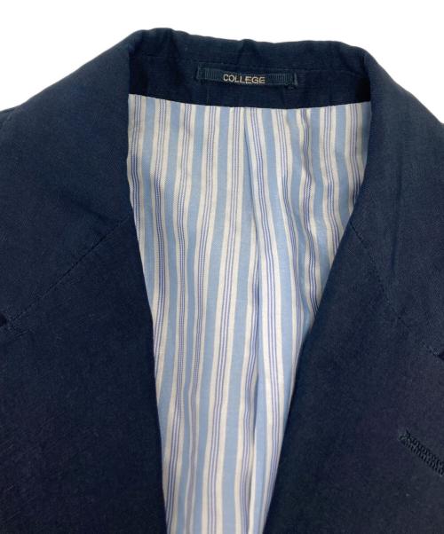 LARDINI（ラルディーニ）LARDINI (ラルディーニ) シルクリネンテーラードジャケット/PK45001EK ネイビー サイズ:44の古着・服飾アイテム