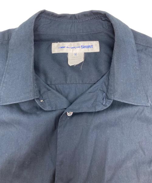 COMME des GARCONS SHIRT（コムデギャルソンシャツ）COMME des GARCONS SHIRT (コムデギャルソンシャツ) Cotton Poplin Shirt ネイビー サイズ:Mの古着・服飾アイテム