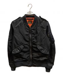 AVIREX（アヴィレックス）の古着「L-2 CM LOGO フライトジャケット」｜ブラック
