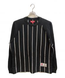 SUPREME（シュプリーム）の古着「Stripe Raglan L/S Top」｜ブラック