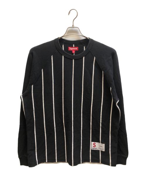 SUPREME（シュプリーム）Supreme (シュプリーム) Stripe Raglan L/S Top ブラック サイズ:Lの古着・服飾アイテム