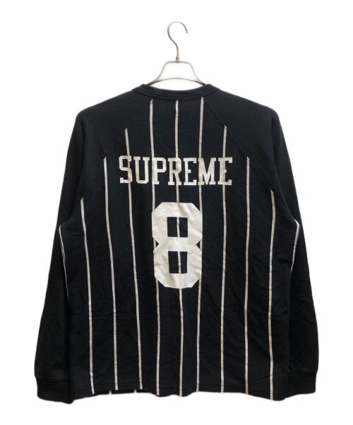 SUPREME（シュプリーム）Supreme (シュプリーム) Stripe Raglan L/S Top ブラック サイズ:Lの古着・服飾アイテム