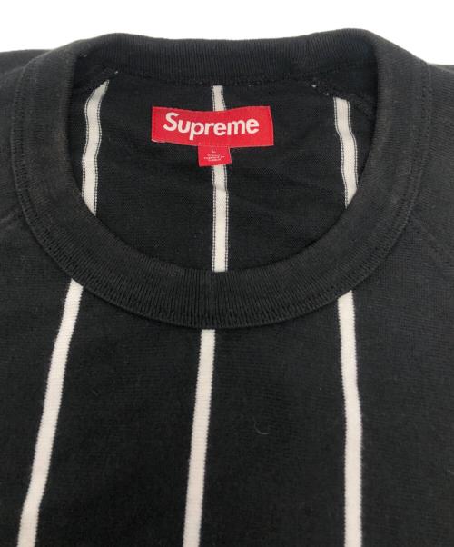 SUPREME（シュプリーム）Supreme (シュプリーム) Stripe Raglan L/S Top ブラック サイズ:Lの古着・服飾アイテム