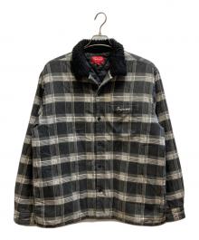 SUPREME（シュプリーム）の古着「Faux Fur Collar Flannel Shirt」｜ブラック