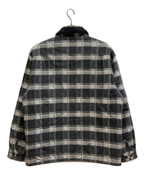 SUPREME（シュプリーム）Supreme (シュプリーム) Faux Fur Collar Flannel Shirt ブラック サイズ:Lの古着・服飾アイテム