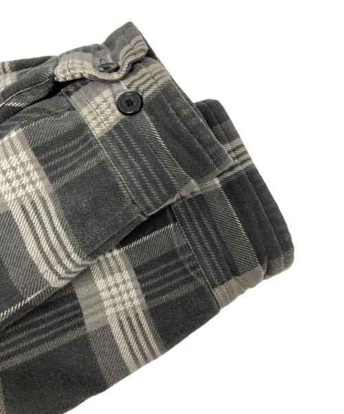 SUPREME（シュプリーム）Supreme (シュプリーム) Faux Fur Collar Flannel Shirt ブラック サイズ:Lの古着・服飾アイテム