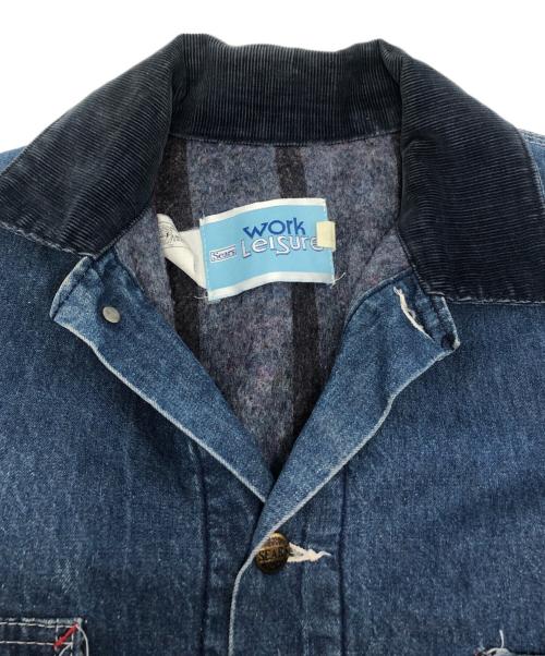 Sears（シアーズ）Sears (シアーズ) 70Sブランケットカバーオール インディゴ サイズ:Lの古着・服飾アイテム