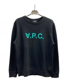 A.P.C.（アーペーセー）の古着「ロゴスウェット/24242-1-95281」｜ブラック