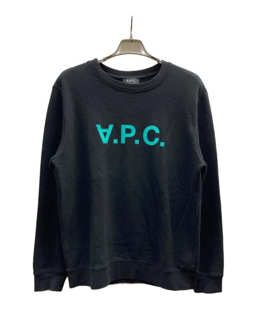 A.P.C.（アーペーセー）A.P.C. (アーペーセー) ロゴスウェット/24242-1-95281 ブラック サイズ:Lの古着・服飾アイテム