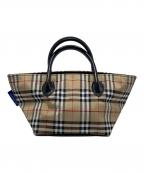 Burberry'sバーバリーズ）の古着「ノバチェックミニトートバッグ」｜ブラウン