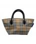 Burberry's (バーバリーズ) ノバチェックミニトートバッグ ブラウン：6000円