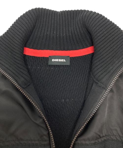 DIESEL（ディーゼル）DIESEL (ディーゼル) ハイネックジップアップジャケット ブラック サイズ:Sの古着・服飾アイテム