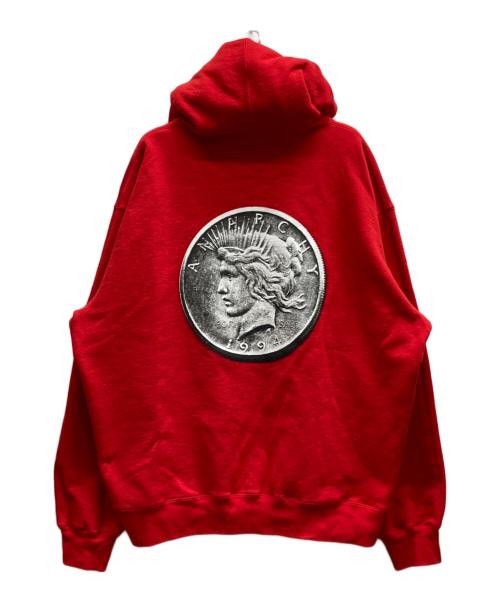 SUPREME（シュプリーム）Supreme (シュプリーム) supreme anarchy hooded sweatshirt レッド サイズ:XLの古着・服飾アイテム