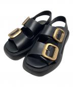 TOD'Sトッズ）の古着「ダブルバックルサンダル/XXW11K0FH50」｜ブラック