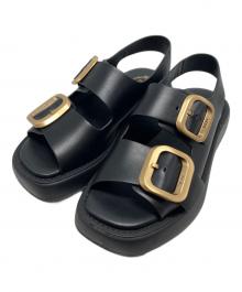 TOD'S（トッズ）の古着「ダブルバックルサンダル/XXW11K0FH50」｜ブラック