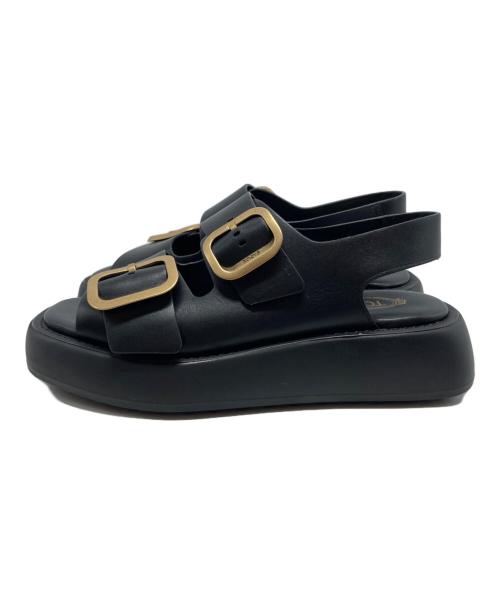TOD'S（トッズ）TOD'S (トッズ) ダブルバックルサンダル/XXW11K0FH50 ブラック サイズ:34の古着・服飾アイテム