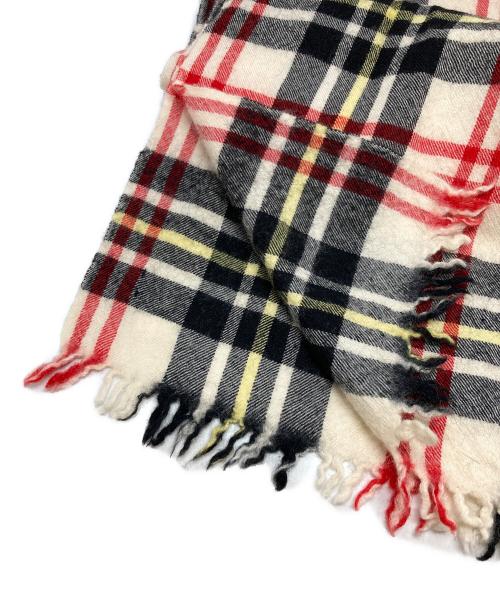 COMME des GARCONS HOMME（コムデギャルソン オム）COMME des GARCONS HOMME (コムデギャルソン オム) タータンチェックウールマフラー/HB-K402 レッド サイズ:₋の古着・服飾アイテム