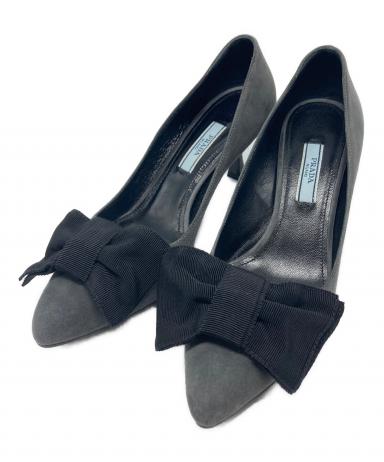 中古・古着通販】PRADA (プラダ) ポインテッドトゥパンプス グレー