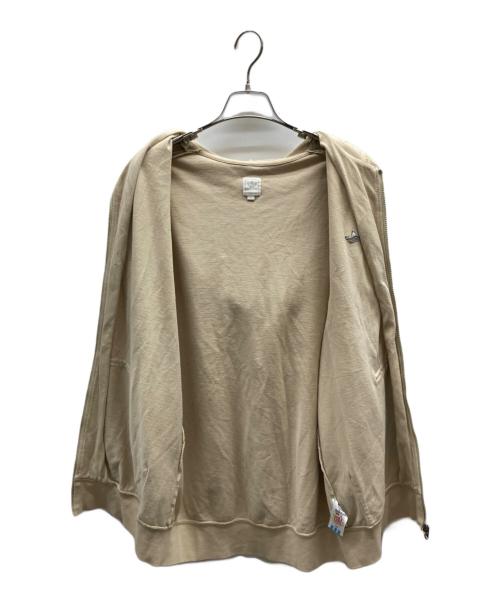 adidas（アディダス）adidas (アディダス) フーデッドトラックジャケット / AGC005 ベージュ×ブラウン サイズ:Lの古着・服飾アイテム