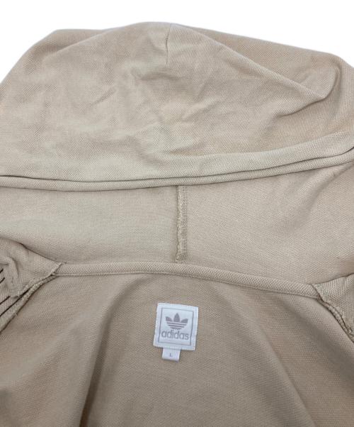 adidas（アディダス）adidas (アディダス) フーデッドトラックジャケット / AGC005 ベージュ×ブラウン サイズ:Lの古着・服飾アイテム
