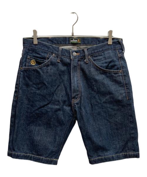 A BATHING APE（アベイシングエイプ）A BATHING APE (アベイシングエイプ) Color BAPE LOGOデニムハーフパンツ インディゴ サイズ:Mの古着・服飾アイテム