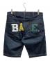 A BATHING APE (アベイシングエイプ) Color BAPE LOGOデニムハーフパンツ インディゴ サイズ:M：10000円