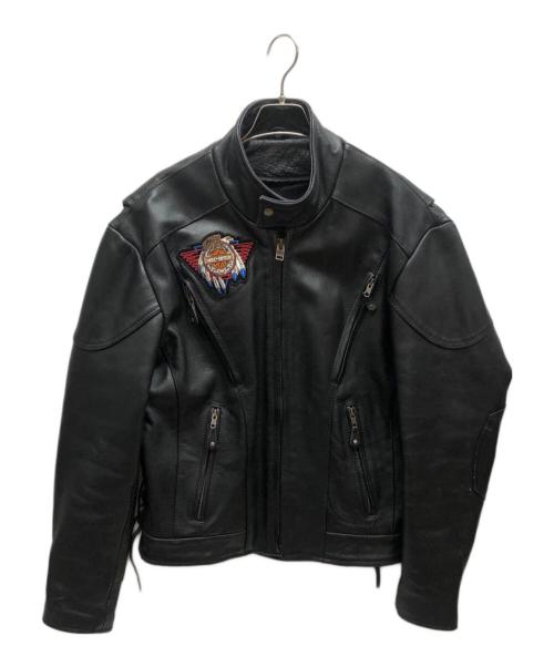 VINTAGE（ヴィンテージ）VINTAGE (ヴィンテージ) レザージャケット ブラック サイズ:38の古着・服飾アイテム