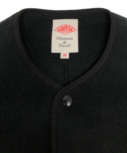 DANTON（ダントン）DANTON (ダントン) フリースカラーレスジャケット ブラック サイズ:36の古着・服飾アイテム