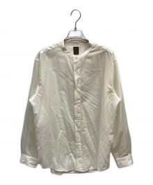 BATONER（バトナ―）の古着「SUMMER WOOL BAND COLLAR SHIRT / BN-23SM-024」｜ベージュ