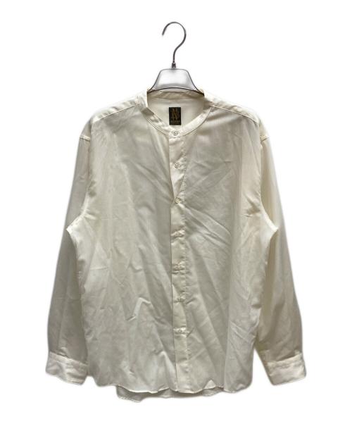 BATONER（バトナ―）BATONER (バトナ―) SUMMER WOOL BAND COLLAR SHIRT / BN-23SM-024 ベージュ サイズ:2の古着・服飾アイテム