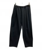 BATONERバトナ―）の古着「ONE TUCK JERSEY PANTS/BN-24FM-094」｜ブラック