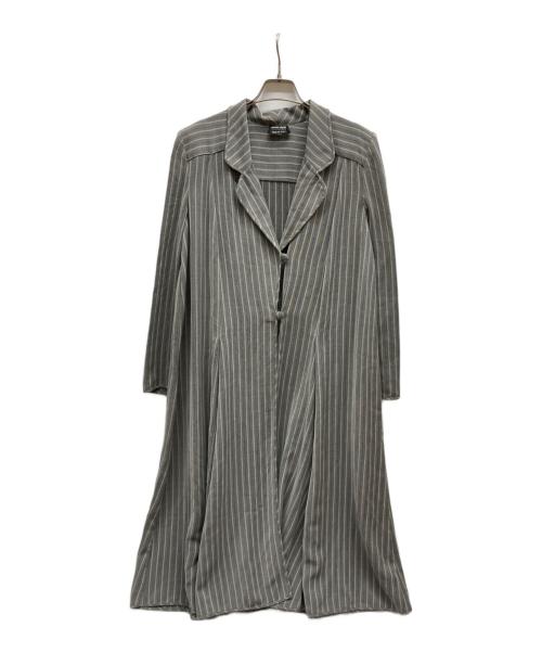 GIORGIO ARMANI（ジョルジオアルマーニ）GIORGIO ARMANI (ジョルジオアルマーニ) ストライプコート グレー サイズ:38の古着・服飾アイテム