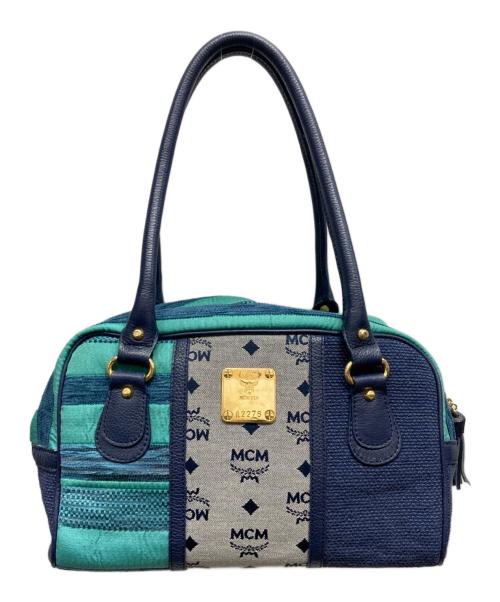 MCM（エムシーエム）MCM (エムシーエム) ハンドバッグ ブルー×グリーンの古着・服飾アイテム