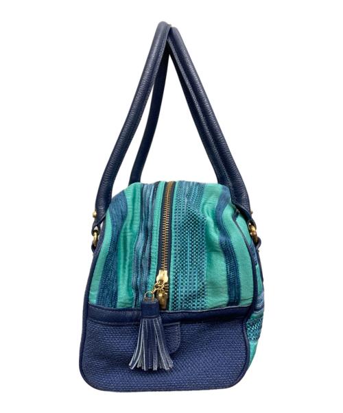 MCM（エムシーエム）MCM (エムシーエム) ハンドバッグ ブルー×グリーンの古着・服飾アイテム