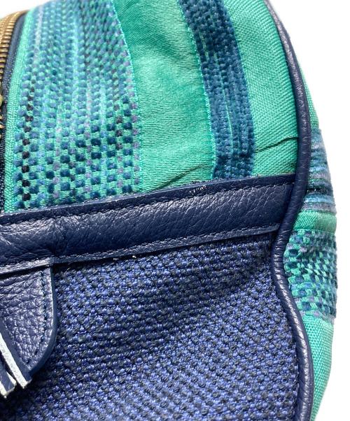 MCM（エムシーエム）MCM (エムシーエム) ハンドバッグ ブルー×グリーンの古着・服飾アイテム