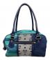 MCM (エムシーエム) ハンドバッグ ブルー×グリーン：8000円