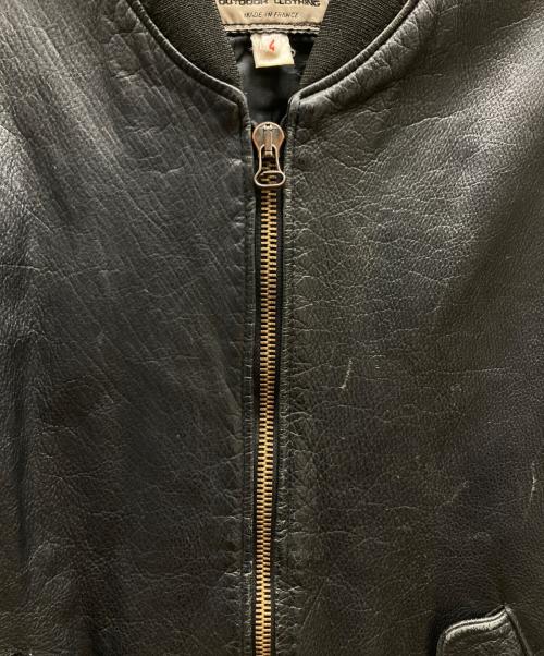 HELSTON'S（ヘルストンズ）HELSTON'S (ヘルストンズ) レザーナイロン切替ジャケット グリーン×ブラック サイズ:4の古着・服飾アイテム