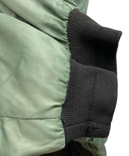 HELSTON'S（ヘルストンズ）HELSTON'S (ヘルストンズ) レザーナイロン切替ジャケット グリーン×ブラック サイズ:4の古着・服飾アイテム