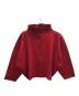 me ISSEY MIYAKE（ミーイッセイ ミヤケ）の古着「ハイネックプリーツカーディガン/MI94KO657」｜レッド