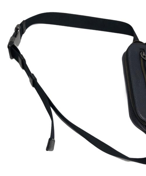 COACH（コーチ）COACH (コーチ) レザーショルダーバッグ ネイビーの古着・服飾アイテム