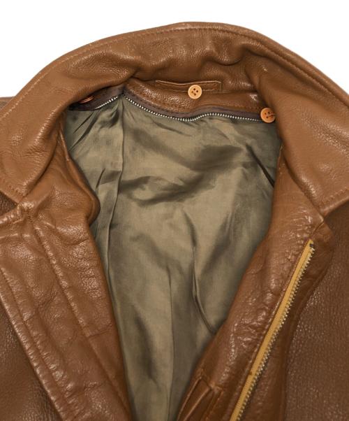 bahron（バーホン）bahron (バーホン) カウレザージャケット ブラウン サイズ:Mの古着・服飾アイテム