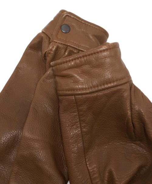 bahron（バーホン）bahron (バーホン) カウレザージャケット ブラウン サイズ:Mの古着・服飾アイテム